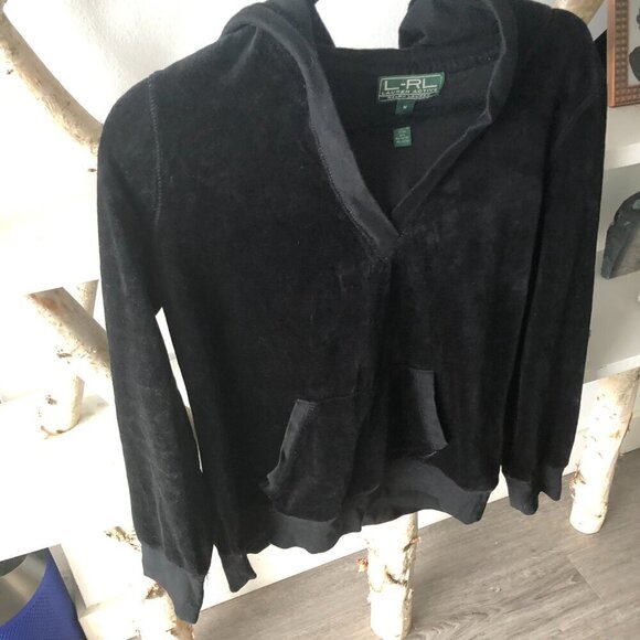 Brand new Ralph Lauren velvet black  medium sweater - Picture 2 of 5